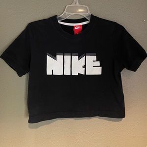 Black Nike crop top